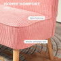 Loungesoffa 2-sits Elegant Scandi-design 117 x 56,5 x 77 cm, Rosa