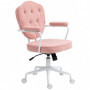 Kontorsstol Rosa med Knappklädd Design, höjdjusterbar