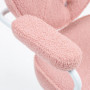 Kontorsstol Rosa med Knappklädd Design, höjdjusterbar