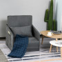 Bäddfåtölj Tvättbart Överdrag Grå 70 x 76 x 77 cm