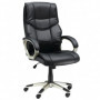 Ergonomisk Kontorsstol Konstläder Metall Svart 70 x 58 x 114-124 cm