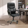 Ergonomisk Kontorsstol Konstläder Metall Svart 70 x 58 x 114-124 cm