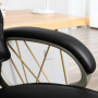 Ergonomisk Kontorsstol Konstläder Metall Svart 70 x 58 x 114-124 cm