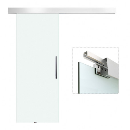 Glas Skjutdörr med Handtag 90 x 205 cm