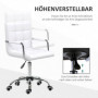 Elegant Kontorsstol Retrodesign Konstläder Vit Silver