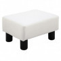 Fotpall Konstläder Vit 40 x 30 x 24 cm