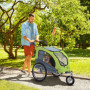 Cykelvagn för Hundar upp till 20 kg Hopfällbara 155 x 83 x 108 cm Grön