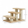 Djurtrappa 3-steg Plysch 45 x 35 x 34 cm