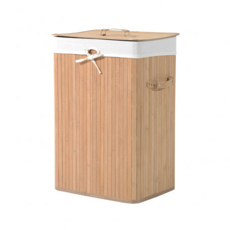 Tvättkorg med Lock och Påse 72L 40 x 30 x 60 cm