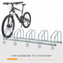 Cykelställ för 5 Cyklar, Vägg- eller Golvmontering 145 x 33 x 27 cm