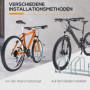Cykelställ för 5 Cyklar, Vägg- eller Golvmontering 145 x 33 x 27 cm