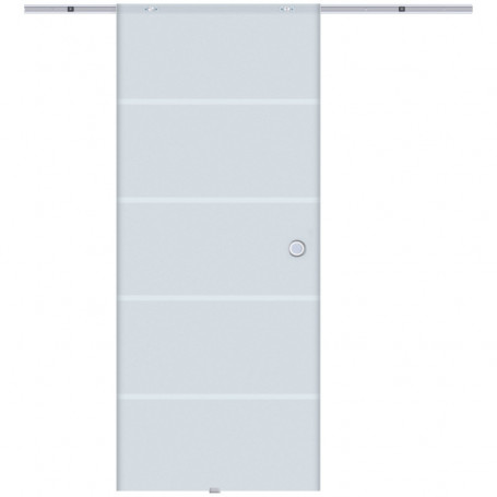 Glas Skjutdörr Satin Finish 900 x 2050 mm Installations kit