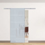 Glas Skjutdörr Satin Finish 900 x 2050 mm Installations kit