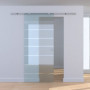 Glas Skjutdörr Satin Finish 900 x 2050 mm Installations kit