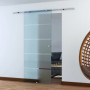 Glas Skjutdörr Satin Finish 900 x 2050 mm Installations kit