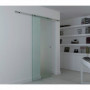 Glas Skjutdörr Matt 1025 x 2050 mm med Installations kit