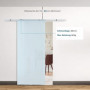 Glas Skjutdörr Matt 775 x 2050 mm med Installations kit