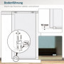 Glas Skjutdörr Matt 775 x 2050 mm med Installations kit