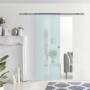 Glas Skjutdörr Matt 775 x 2050 mm med Installations kit