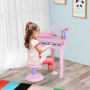 Piano för Barn MP3 USB med pall 37 Nycklar Rosa