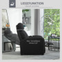 Avslappningsfåtölj med Fällfunktion Konstläder Svart
