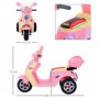 Elmotorcykel för Barn Trehjuling 108 x 51 x 75 cm Rosa Gul
