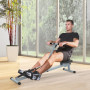 Roddmaskin med LCD Fitnessapparat Stål 130 x 47,5 x 67 cm