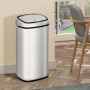 Automatisk Soptunna med Sensor Stål Silver 68 L