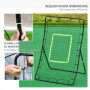 Baseball Rebounder Metallram 75 x 126 cm, Svart