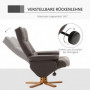 Relax Fåtölj med Fotpall - Fällbart Ryggstöd 145° Brun Läder 80 x 86 x 99 cm