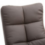 Relax Fåtölj med Fotpall - Fällbart Ryggstöd 145° Brun Läder 80 x 86 x 99 cm
