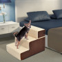 Djurtrappa 3 Steg Plysch Beige 54 x 40 x 39 cm