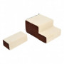 Djurtrappa 3 Steg Plysch Beige 54 x 40 x 39 cm