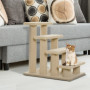 Djurtrappa 4 Steg Plysch 63,5×43×60 cm beige för katt & hund upp ti...