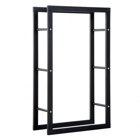 Vedställ Metall 60 x 25 x 100 cm Svart
