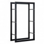 Vedställ Metall 60 x 25 x 100 cm Svart