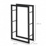Vedställ Metall 60 x 25 x 100 cm Svart