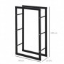 Vedställ Metall 60 x 25 x 100 cm Svart