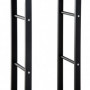 Vedställ Metall 60 x 25 x 100 cm Svart