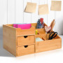 Skrivbordsställ Förvaring Box 2 Lådor 33 x 20,5 x 15,5 cm Ek