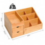 Skrivbordsställ Förvaring Box 2 Lådor 33 x 20,5 x 15,5 cm Ek