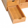 Skrivbordsställ Förvaring Box 2 Lådor 33 x 20,5 x 15,5 cm Ek