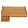Skärmstöd med Låda Bambu 49 x 25 x 11 cm