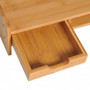 Skärmstöd med Låda Bambu 49 x 25 x 11 cm