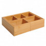 Bambu Förvaringsbox Utdragbar Flera Fack 24,6 x 17,6 x 7 cm