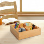 Bambu Förvaringsbox Utdragbar Flera Fack 24,6 x 17,6 x 7 cm