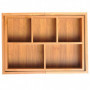 Bambu Förvaringsbox Utdragbar Flera Fack 24,6 x 17,6 x 7 cm