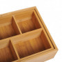Bambu Förvaringsbox Utdragbar Flera Fack 24,6 x 17,6 x 7 cm
