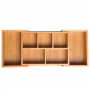 Bambu Förvaringsbox Utdragbar Flera Fack 24,6 x 17,6 x 7 cm
