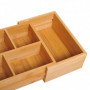 Bambu Förvaringsbox Utdragbar Flera Fack 24,6 x 17,6 x 7 cm